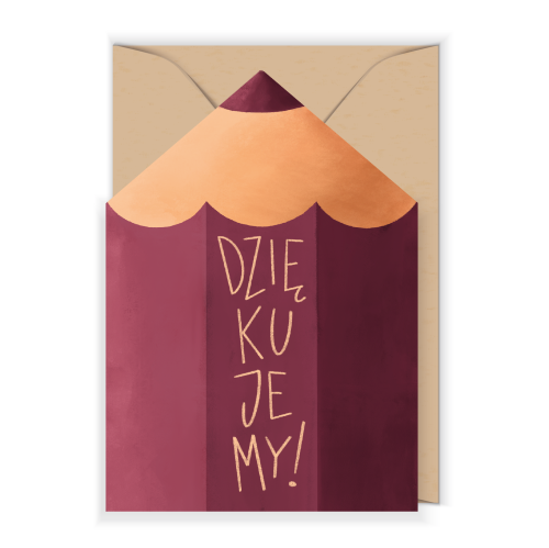 Kartka z wycięciem Kredka