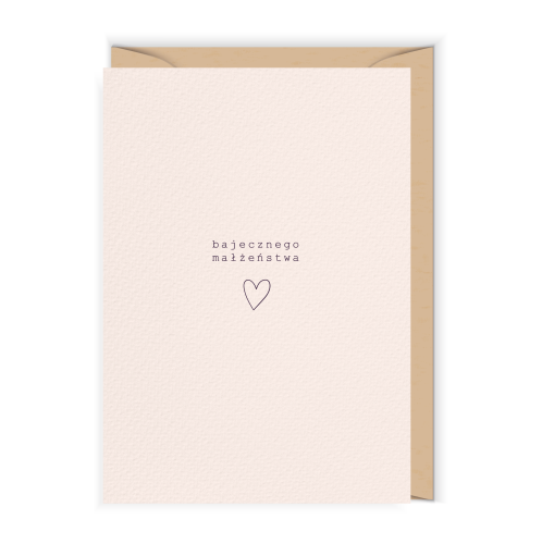 Kartka ślubna z napisem Bajecznego małżeństwa