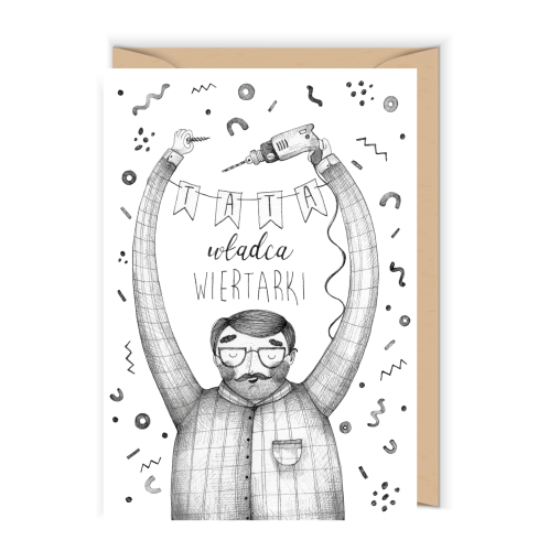 Kartka na Dzień Taty Władca wiertarki