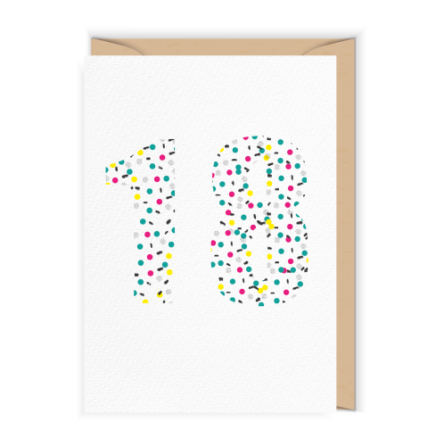 Kartka z okazji osiemnastych urodzin DOTS