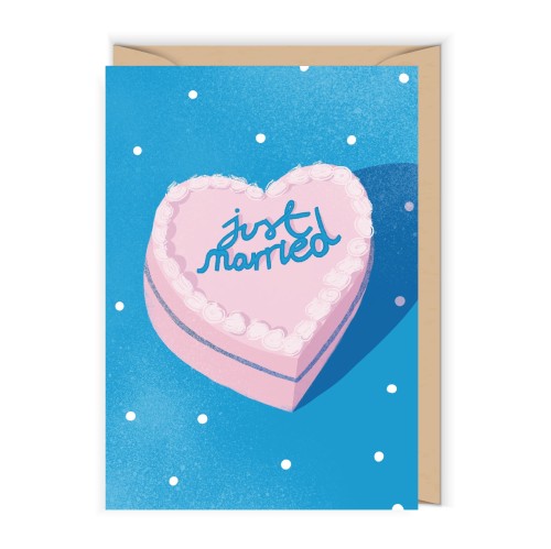 Kartka ślubna Tort Retro